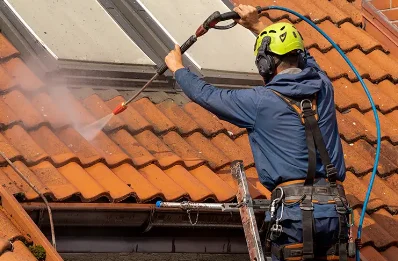 Démoussage et hydrofuge de toiture à Biron